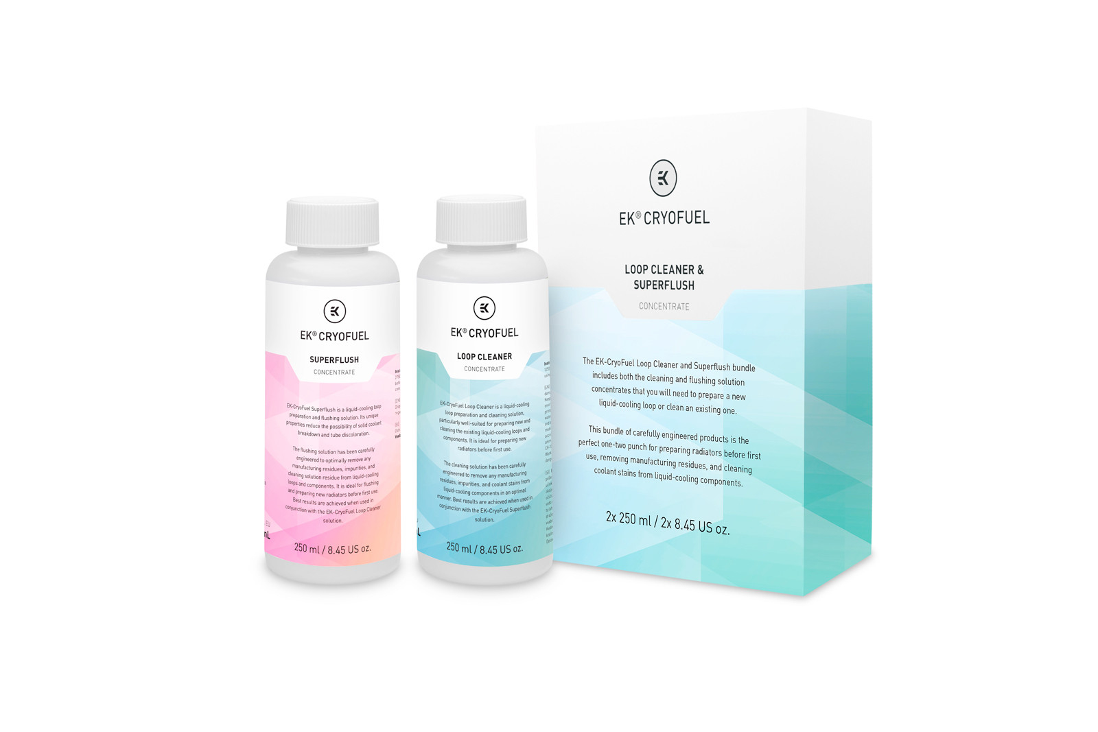 EK Water Blocks EK-CryoFuel Loop Cleaner + Superflush Kühlmittel-Konzentrat 250 ml Kupfer