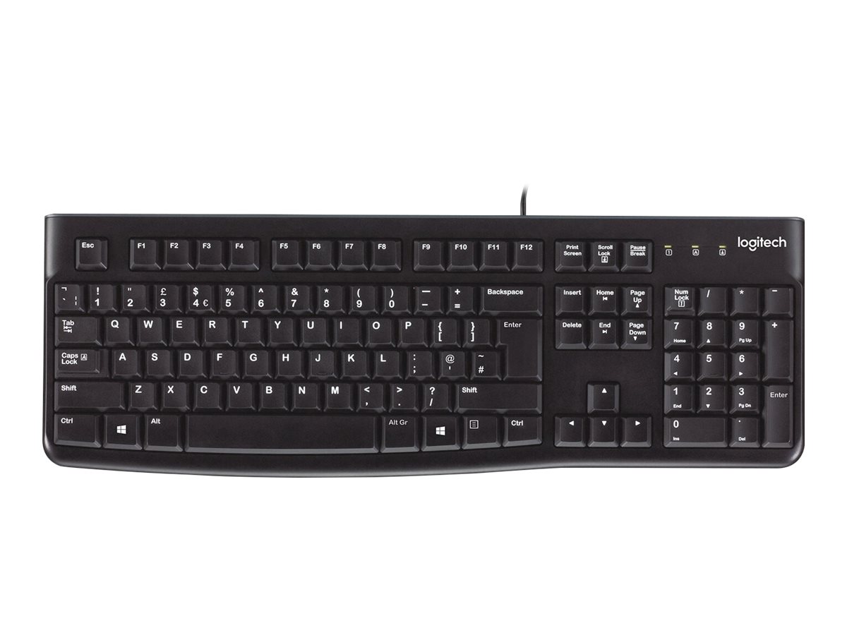 Logitech K120 Tastatur USB QWERTY US International Schwarz