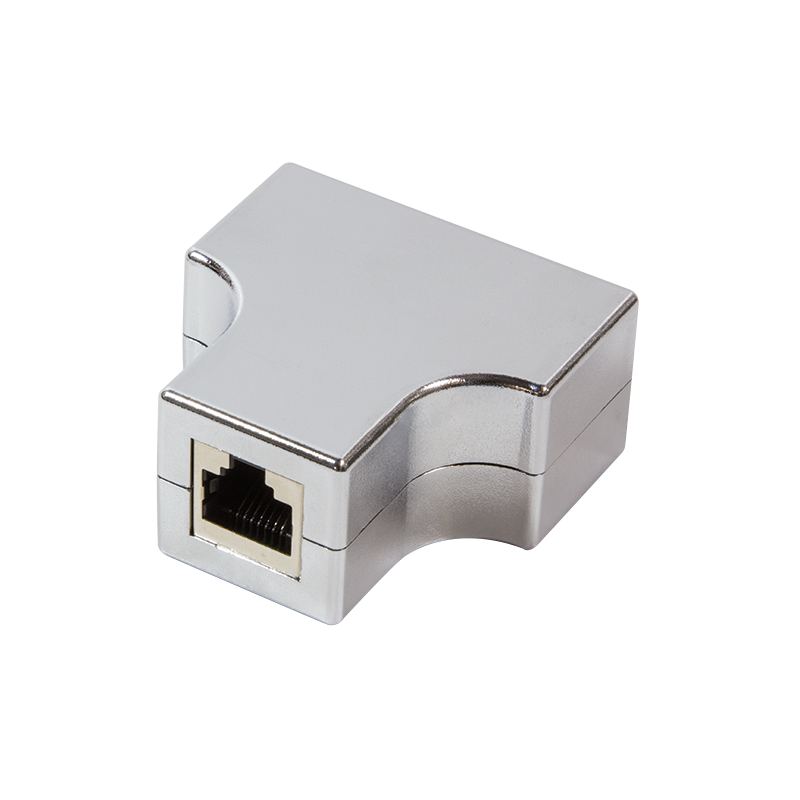 LogiLink Modular T-Adapter RJ45 RJ45-Buchse auf Dual RJ45 Modularadapter Buchse 8P8C, 1:1 - 1 Stück (MP0037)