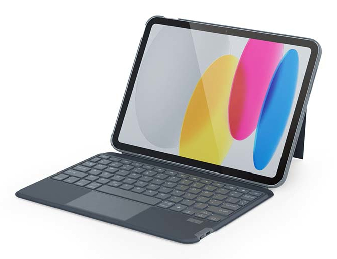 Epico Backlit Keyboard Case für iPad 10,9" (2022) Grau