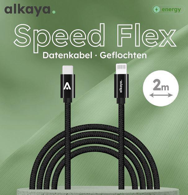 alkaya Speed Flex Kabel USB-C zu Lightning 2 m weiß (CL-60033)