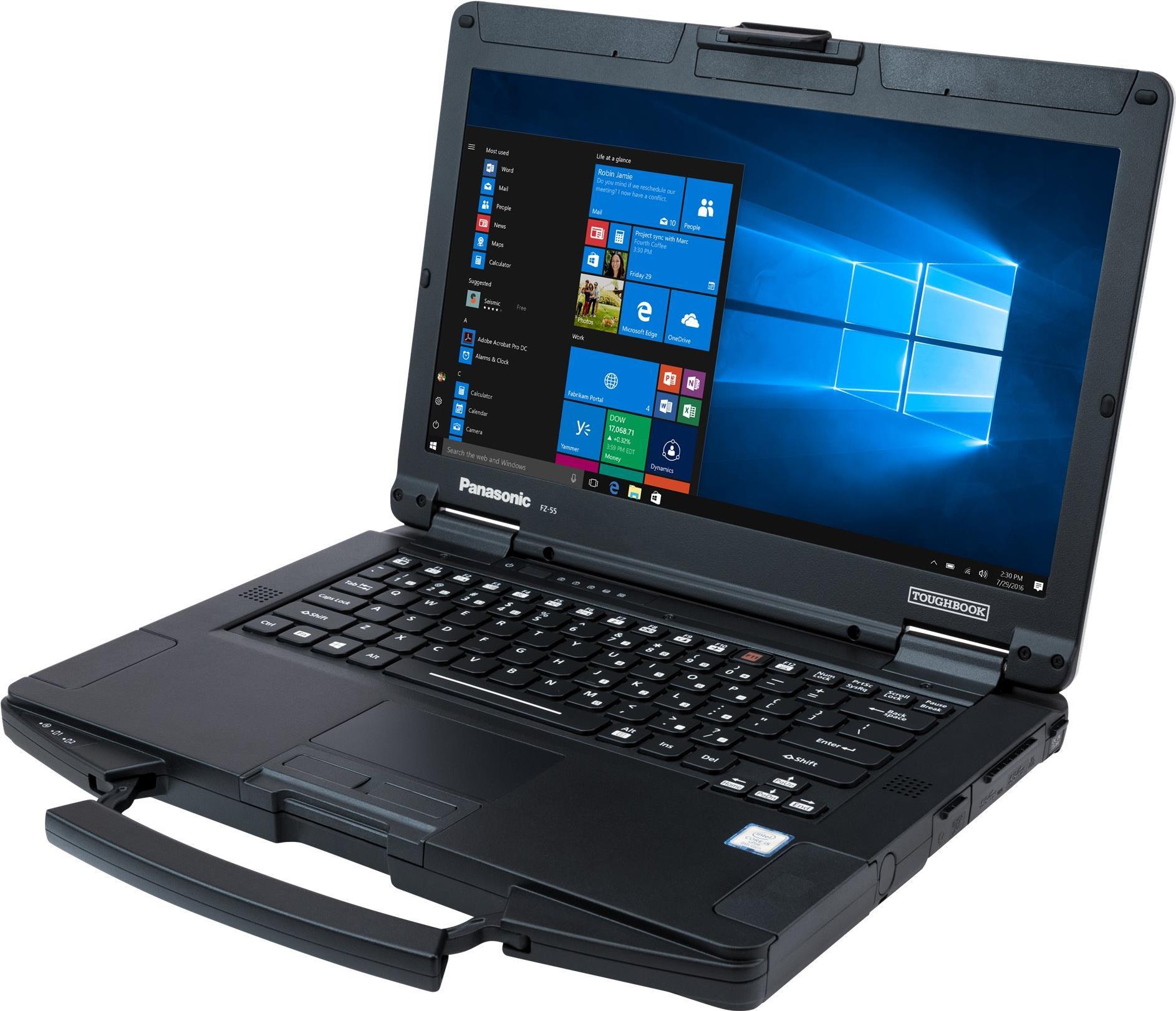 Panasonic Toughbook 55 MK2 i5-1145G7 Notebook 35,6 cm (14" ) WXGA Intel® Core™ i5 8 GB DDR4-SDRAM 256 GB SSD Wi-Fi 6 (802.11ax) Windows 10 Pro Schwarz - Silber (FZ-55DZ0B3M4)
