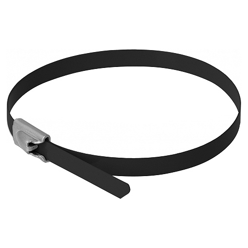 Delock Kabelbinder 30 cm Edelstahl 304 Schwarz 10er Pack