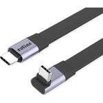 ROLINE USB4-2.0 Kabel (80 Gbit/s), flach ST/ST, gerade-270° abgewinkelt, 0,8m (11.02.9097)