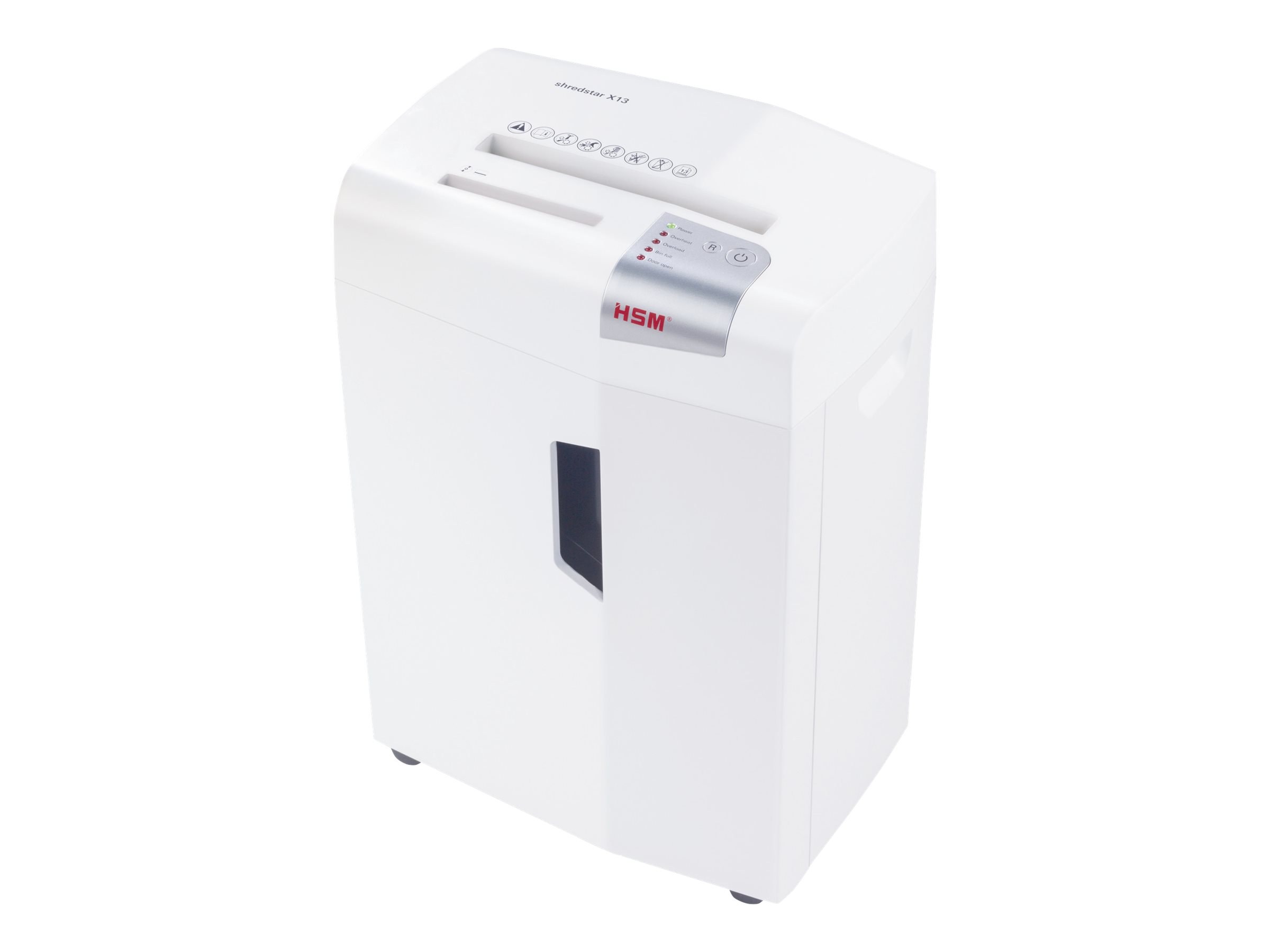 HSM shredstar X13 Aktenvernichter Partikelschnitt 4 x 37 mm 13 Blatt 18 L Silber, Weiß