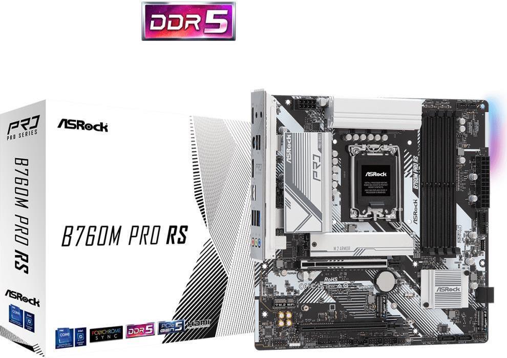 ASROCK B760M PRO RS/D5 MATX Intel DDR5 S1700 (90-MXBLH0-A0UAYZ)