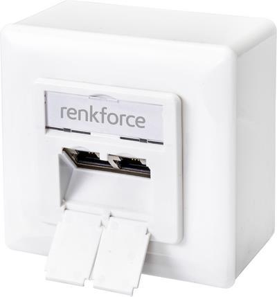 Renkforce Netzwerkdose Aufputz CAT 6 Reinweiß (RF-4697900)