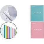 MIQUELRIUS Collegeblock "Notebook EMOTIONS", DIN A5,hellblau kariert, 160 Blatt, hochwertiges, weißes Papier 90 g/qm, mit - 1 Stück (MR46109)