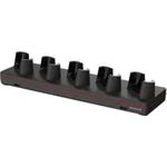 5-Fach Ladestation, Netzwerkbasis Standard 5-Fach Netzwerkbasis zum Laden und Datenübertragen von bis zu 5 CT70, mit oder ohne Schutzhülle.Lieferumfang: Netzwerkbasis, Halterung mit Einsatzadapter, NetzteilSeparat bestellen: Netzkabel (CT70-5NB-UVX-0)