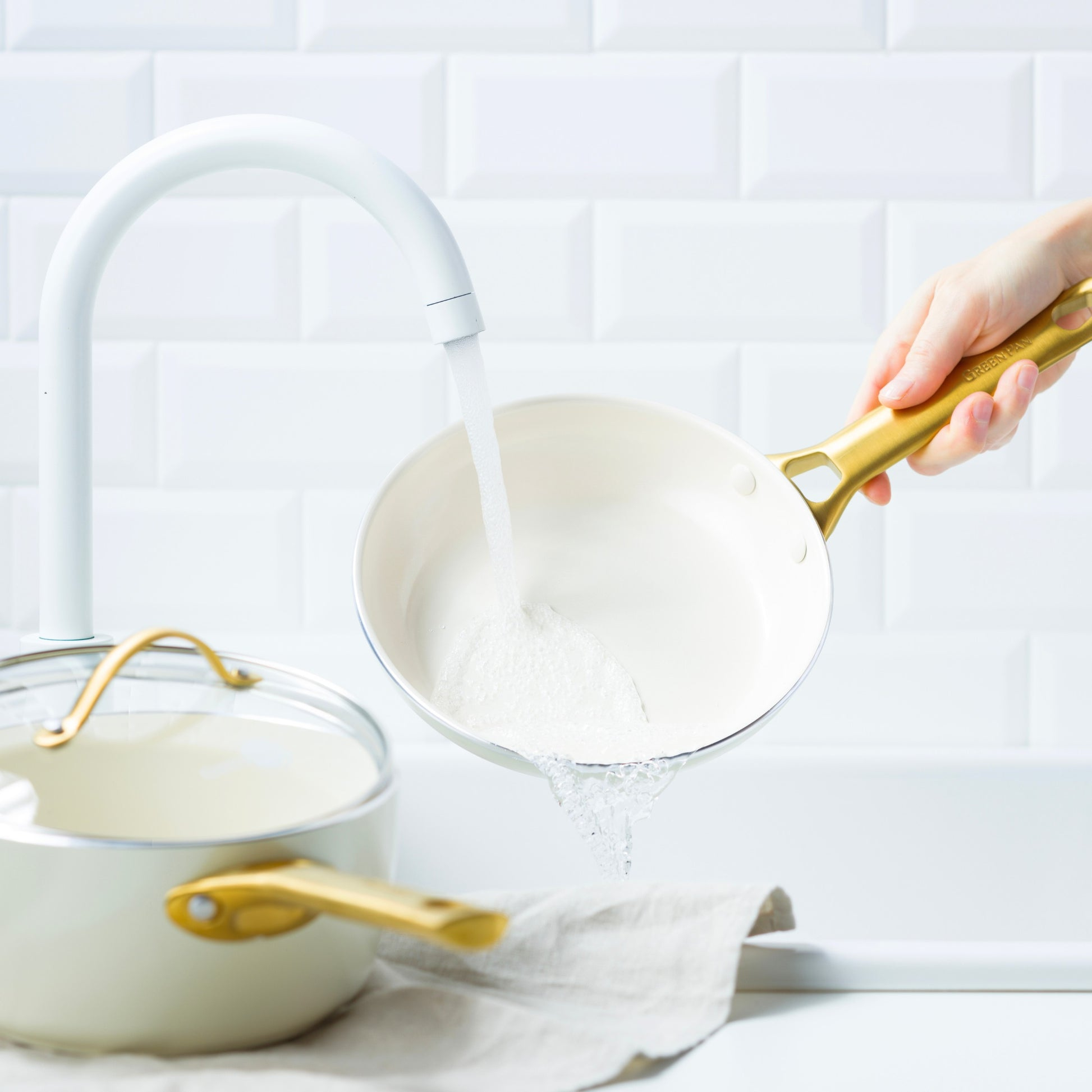 GreenPan Padova Reserve Bratpfannenset 2-tlg. Ø 20 + 26 cm Creme