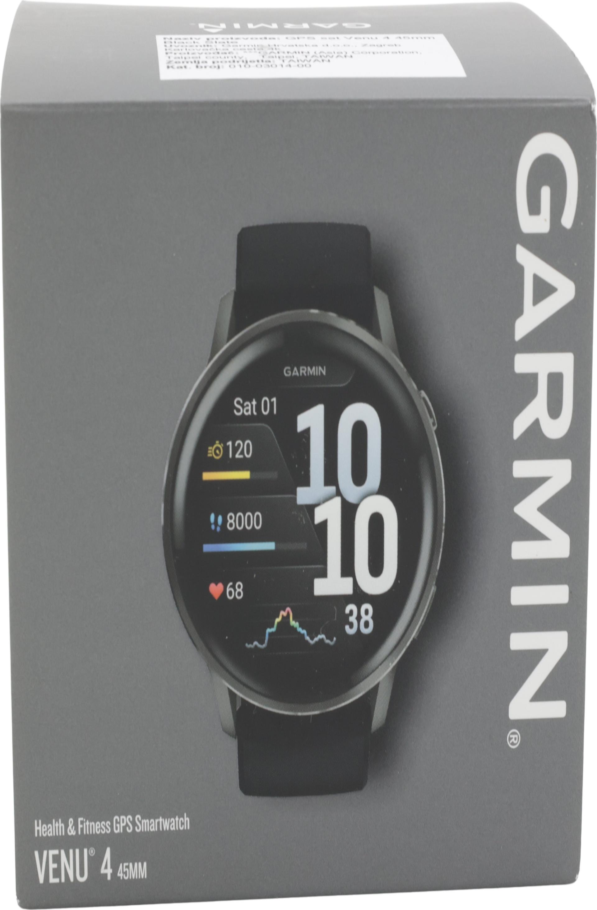 Garmin Venu 4 Smartwatch 45 mm 1,4" AMOLED 8 GB Schwarz/Schiefergrau