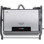 Adler AD 3052 Elektrogrill Kontaktgrill 1200 W Edelstahl Antihaftbeschichtung