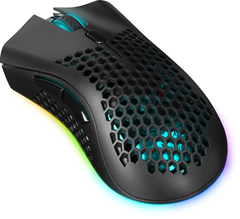 Defender WARLOCK GM-709L Kabellose Gaming-Maus rechts RF Wireless Optisch 2400 DPI Schwarz