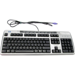 HP 323686-AA1 Tastatur PS/2 Schwarz - Silber (323686-AA1)