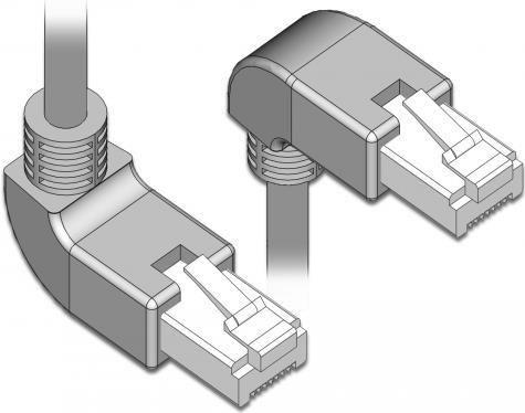 DeLOCK Patch-Kabel RJ-45 (M) nach oben gewinkelt bis RJ-45 (M) nach unten gewinkelt (85854)