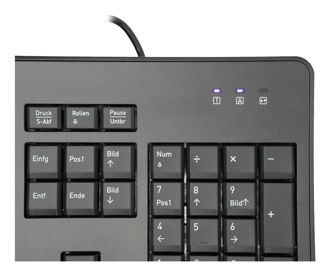 TERRA 1500 QWERTZ Tastatur 105 Tasten USB 1,8 m Schwarz