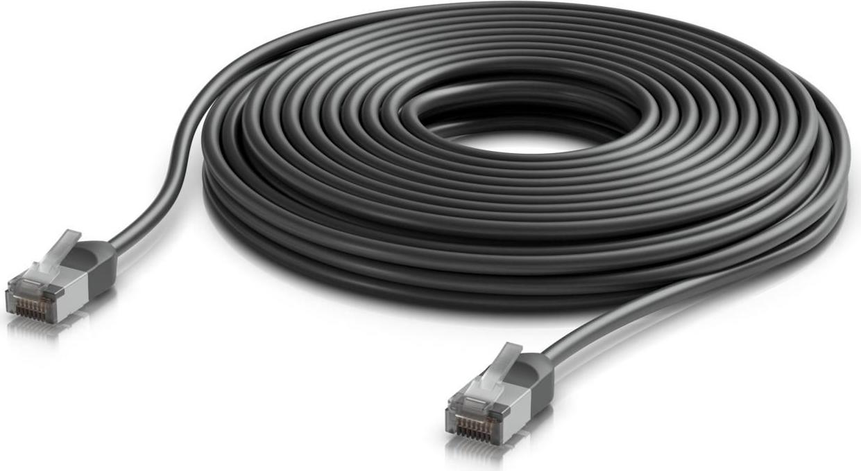 Ubiquiti Ultra-thin, rugged, shielded GbE networking (UACC-CABLE-PATCH-OUTDOOR-C6A-12M-BK)
