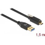 Delock USB-Kabel USB Typ A (M) bis USB-C (M) schraubbar (84028)