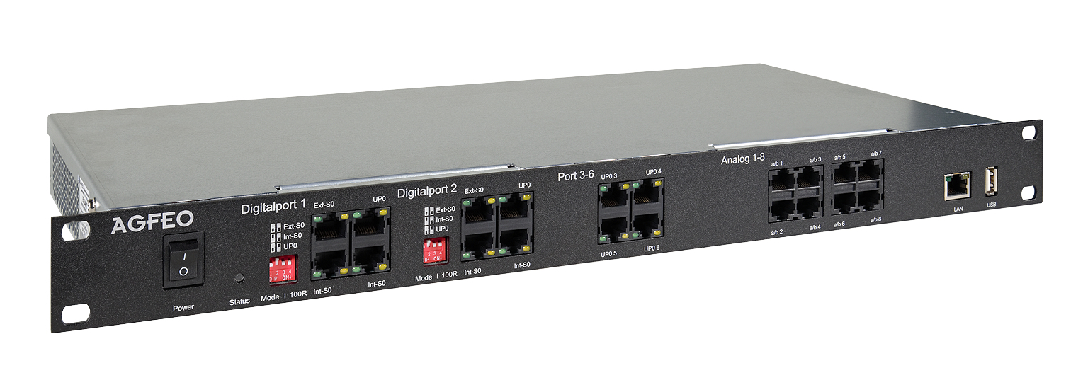 AGFEO ES 548 IT Telefonanlage 1 HE 19" Rack Schwarz