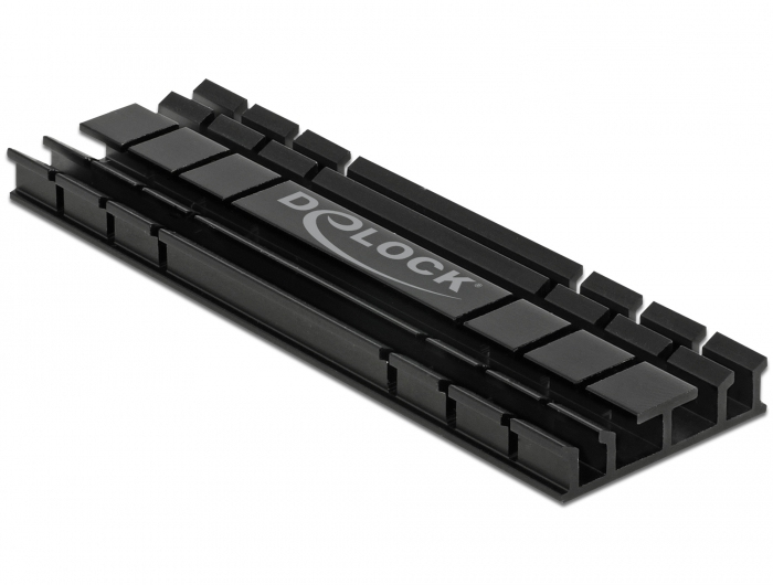 Delock Heat Sink flat 70 mm for M.2 module Schwarz