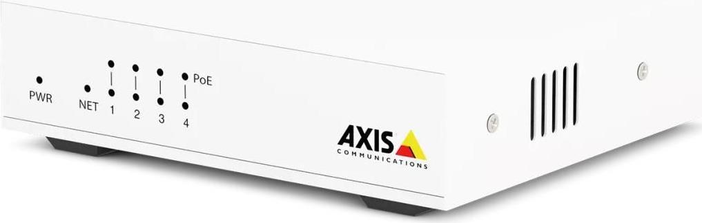 Axis D8004 Unmanaged PoE Switch 4-Port 10/100 Fast Ethernet PoE+ 60 W Weiß