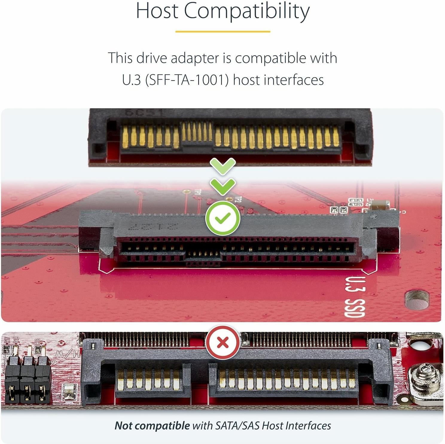 Startech 1M25-U3-M2-ADAPTER M.2 to U.3 Adapter U.3 Rot