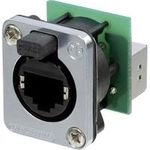 Neutrik RJ45 Datensteckverbinder EtherCon® D Serie Buchse, gerade Pole: 8P8C NE8FDP-SE Schwarz NE8FDP-SE 1 St. (NE8FDP-SE)