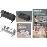 Fellowes Tisch-Steckdosenleiste Power Desk 2, Typ F, schwarz (100137182)