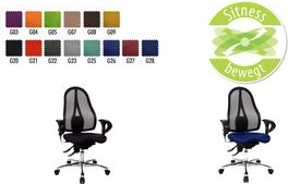 Topstar Bürostuhl "Sitness 38,10cm (15"), Stoffbezug: schwarz stufenlose Sitzhöhenverstellung mit Toplift, Fitness-Ortho- (ST19U G20)