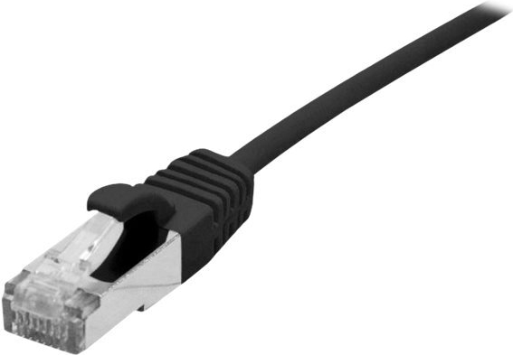 Dexlan Patchkabel Cat. 6A, S/FTP (PiMF), ultradünn, halogenfrei, mit Rastnasenschutz, schwarz, 3.0 m (858739)