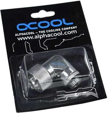 Alphacool HF Anschraubtülle 16/10 90° drehbar G1/4 Chrom