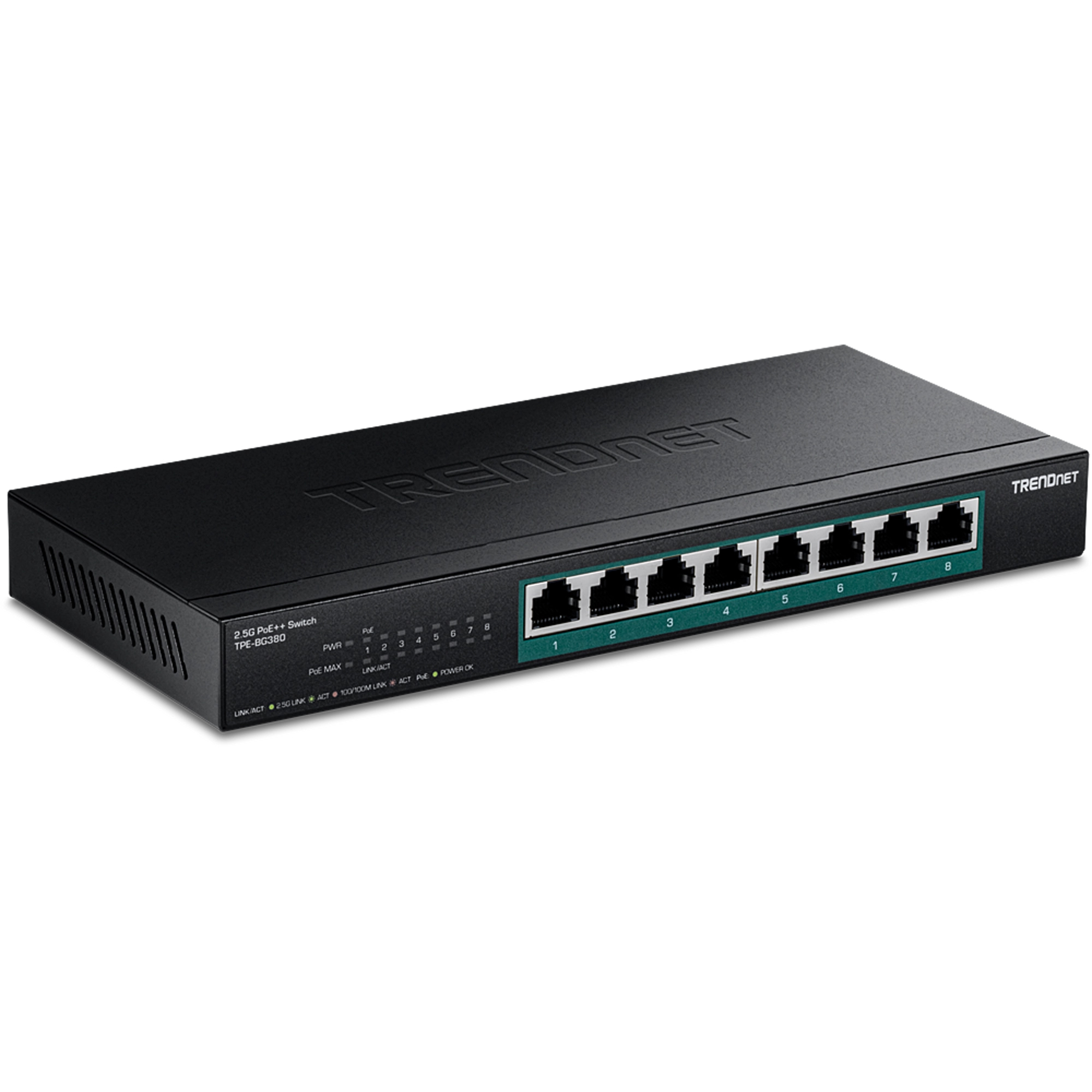 TRENDnet TPE-BG380 8-Port 2.5G PoE++ Switch Schwarz