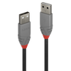 Lindy Anthra Line - USB-Kabel - USB (M) bis USB (M) - USB2.0 - 1,0m - rund - Schwarz (36692)