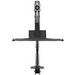 InLine® Workstation-Tischhalterung mit Lifter und USB 3.0, beweglich, für Tastatur, Maus und Monitor bis 81cm (32"), max. 9kg (23174A)