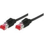 Patchkabel S/FTP, PiMF, CAT.6A EIA/TIA, Class EA, schwarz, 2,0 m Premium Patchkabel, LeoniCat.7 Rohkabel, Hirose TM21 Stecker, halogenfrei (73602S)