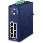PLANET IP30 Industrial 4-port Power over Ethernet (PoE) Blau (IPOE-470-12V)