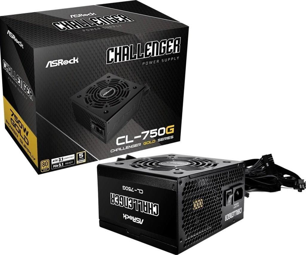 ASRock Challenger CL-750G Stromforsyning 850Watt - PC-/Server Netzteil (90-UXC075-GNEAAA)