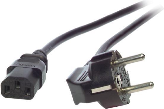 EFB-Elektronik Netzleitung Schutzkontakt 90°- C13 180° schwarz 2,0 m, 3 x 0,75 mm² Hersteller: EFB Elektronik (EK504.2V2)