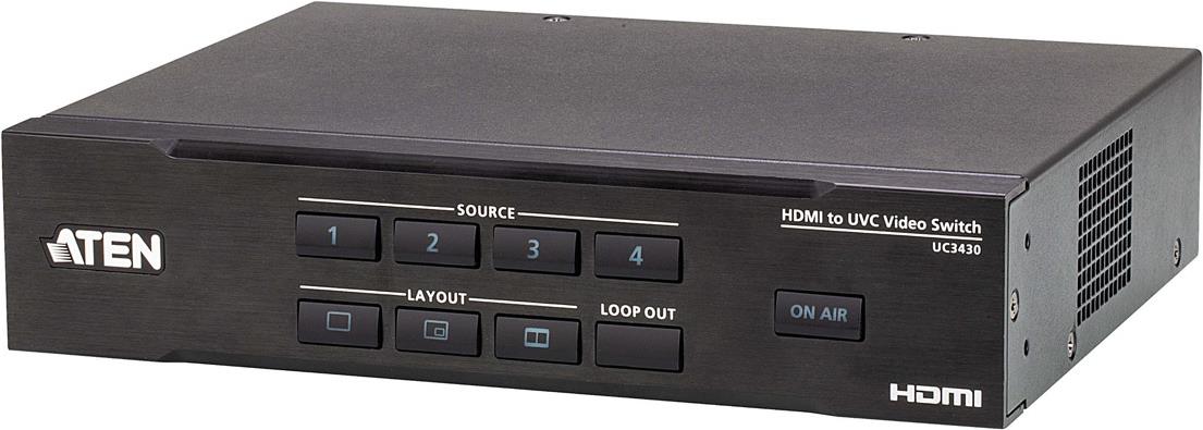 ATEN CAMLIVE PRO 4K 4-Input HDMI to USB Video Switcher (UC3430)