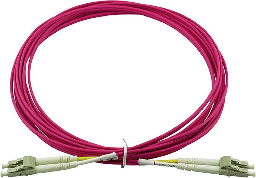 BlueOptics© Duplex LWL Patchkabel, LC-UPC/LC-UPC beige, 30 Meter, Multimode G50/125µm, OM4, Eingangsdämpfung: unter 0.2dB, Markenfaser, LSZH magenta / violett, 2.0mm Tube, Keramik Ferrule, inkl. Messprotokoll (SFP3131FU30MK)