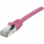 Patchkabel CAT. 6, F/UTP, PoE, halogenfrei, rosa, 30,0 m Geschirmtes Patchkabel mit Rastnasenschutz (854441)