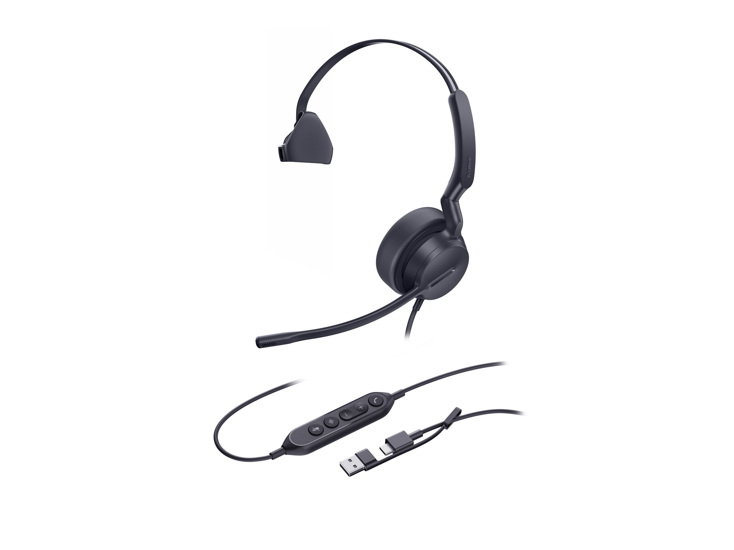 Yealink UH42 Mono Headset USB-A USB-C Schwarz