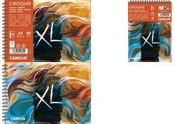 CANSON Skizzen- und Studienbuch XL SKIZZE Waves, DIN A5 90 g/qm, 80 Blatt, mit Spiralheftung, sehr stabile Rückseite - 1 Stück (C507803000)