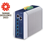 PLANET Industrial Layer 3 5-Port Managed L3 10G Ethernet (100/1000/10000) Aluminium - Blau (IGS-6325-5X1T)