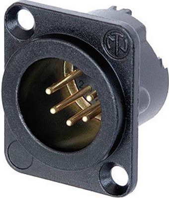 Neutrik XLR-Steckverbinder Flanschstecker, Kontakte gerade Polzahl: 5 Schwarz NC5MD-LX-B 1 St. (NC5MD-LX-B)