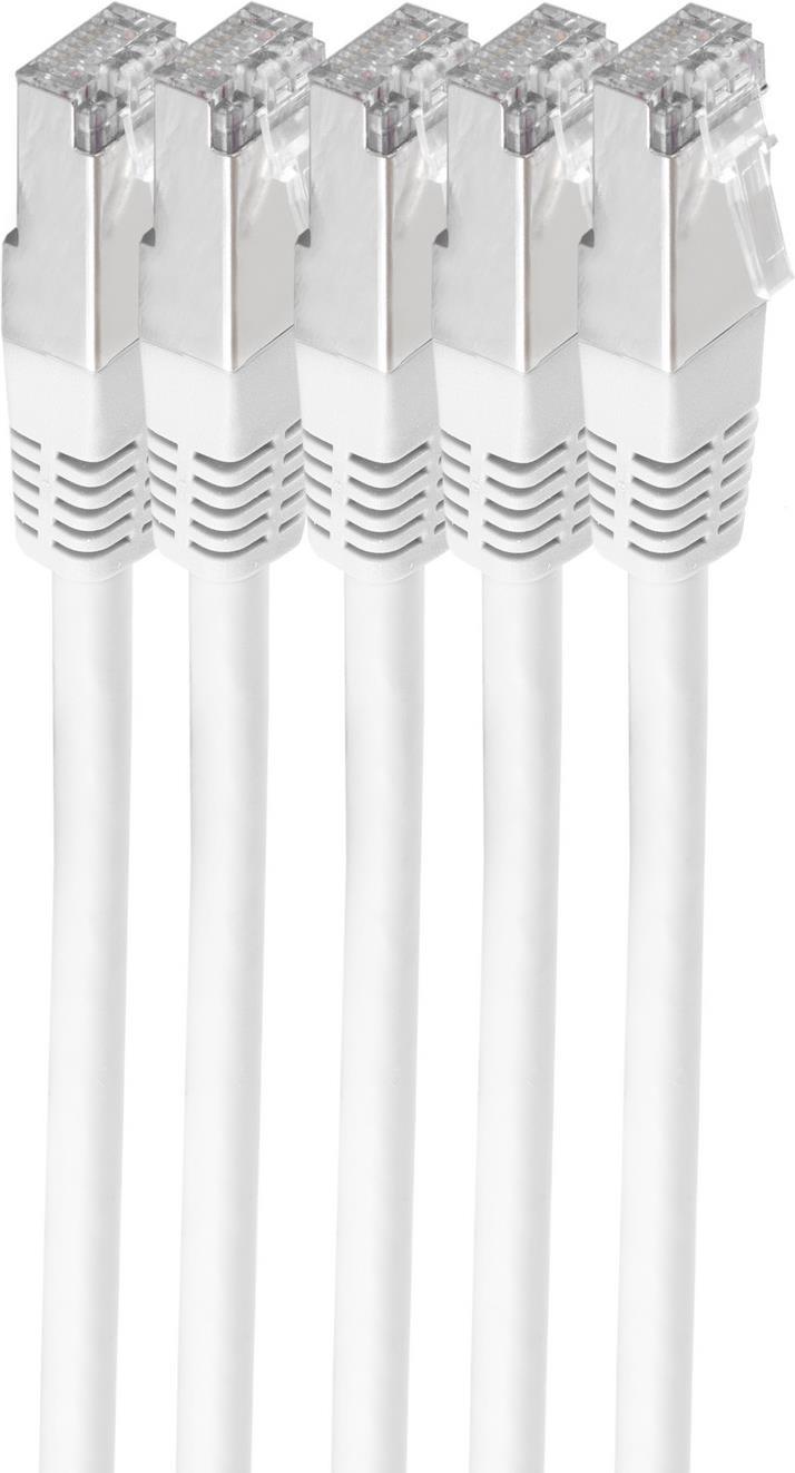 shiverpeaks BS75711-H0.5W-SET5 Netzwerkkabel Weiß 0,5 m Cat6 S/FTP (S-STP) (BS75711-H0.5W-SET5)