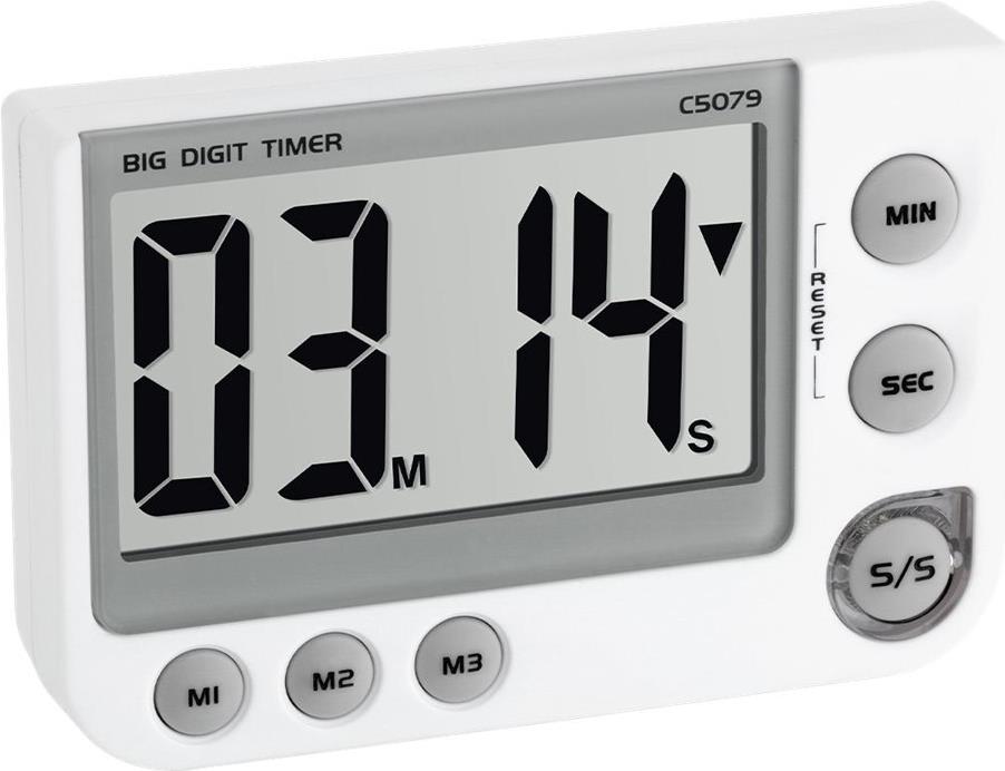 TFA-Dostmann 38.2024 Küchen-Timer Digitaler Küchentimer Weiß (38.2024)