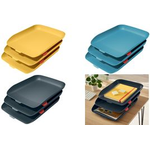 LEITZ Briefablagen-Set Cosy, DIN A4, Polystyrol, grau matte Oberfläche, bis zu 3 Stück stapelbar, Lieferung inkl. - 1 Stück (5358-20-89)