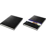 kangaro Skizzenbuch, DIN A4, Schlangenleder-Optik, schwarz 70 Blatt, cremeweißes 120 g/qm Papier, Hardcover-Einband, - 1 Stück (K-5321)