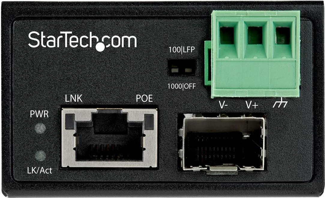 PoE+ Industrial Fiber to Ethernet Media Converter 30W  IMC1GSFP30W
